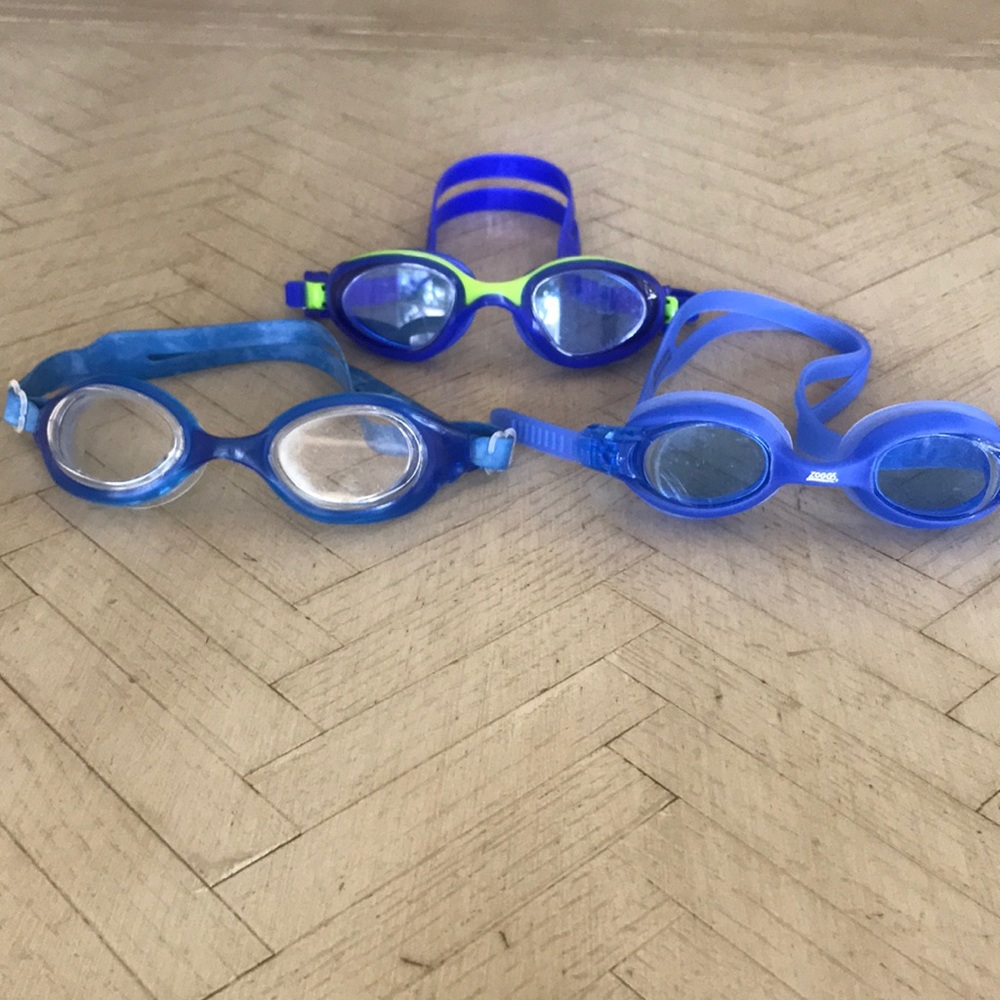 Swim goggles, bundle of 3, Junior size 6-14